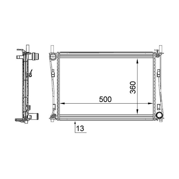 Radiatorius, variklio aušinimas MAHLE CR 1355 000S