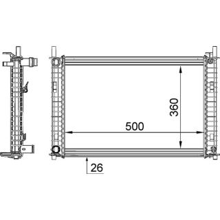 Radiatorius, variklio aušinimas MAHLE CR 1356 000S
