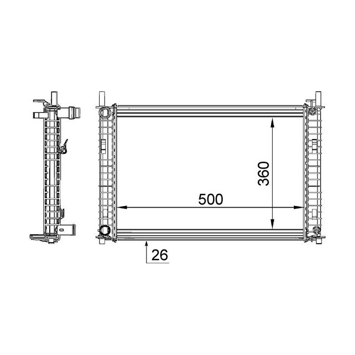 Radiatorius, variklio aušinimas MAHLE CR 1356 000S