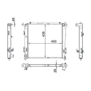 Radiatorius, variklio aušinimas MAHLE CR 1367 000S
