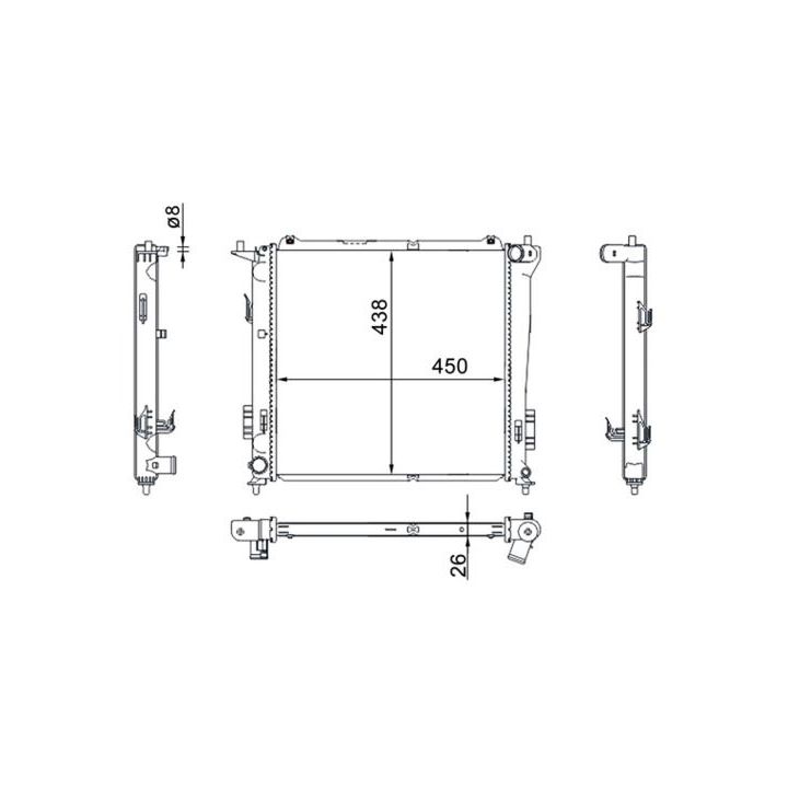 Radiatorius, variklio aušinimas MAHLE CR 1367 000S