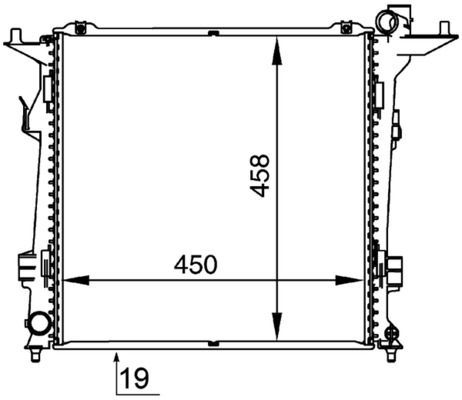 Radiatorius, variklio aušinimas MAHLE CR 1368 000P