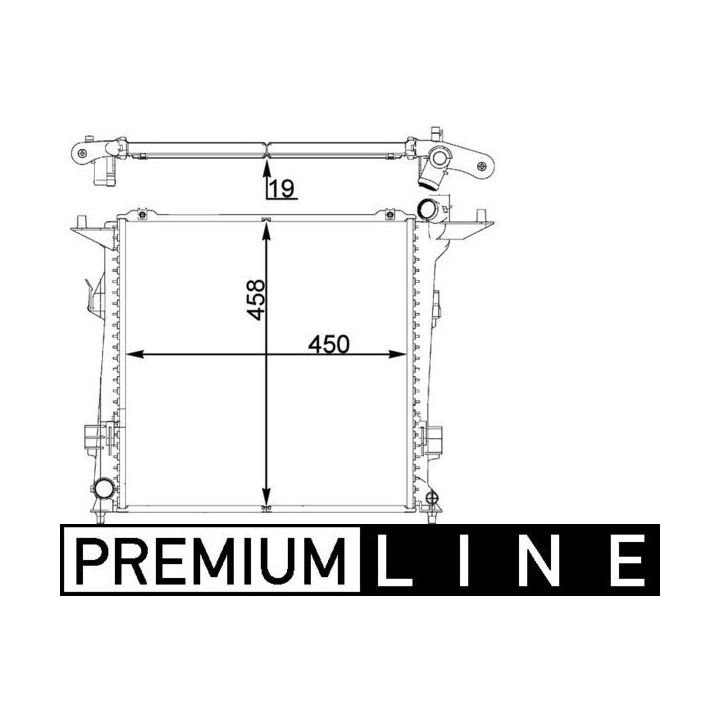 Radiatorius, variklio aušinimas MAHLE CR 1401 000P