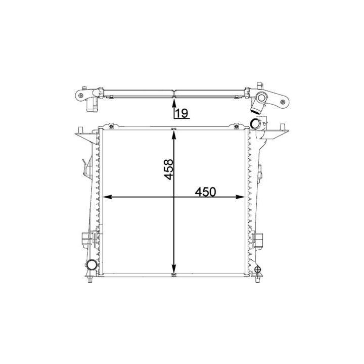 Radiatorius, variklio aušinimas MAHLE CR 1401 000P