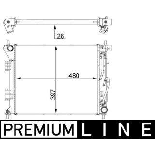 Radiatorius, variklio aušinimas MAHLE CR 1405 000P