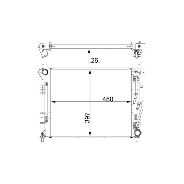 Radiatorius, variklio aušinimas MAHLE CR 1405 000P