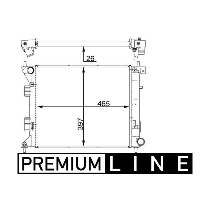Radiatorius, variklio aušinimas MAHLE CR 1407 000P