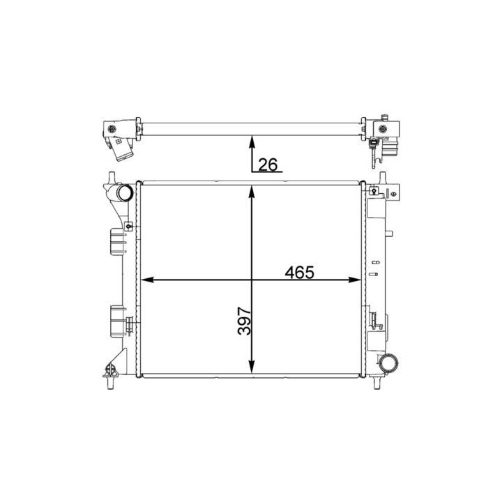 Radiatorius, variklio aušinimas MAHLE CR 1407 000P