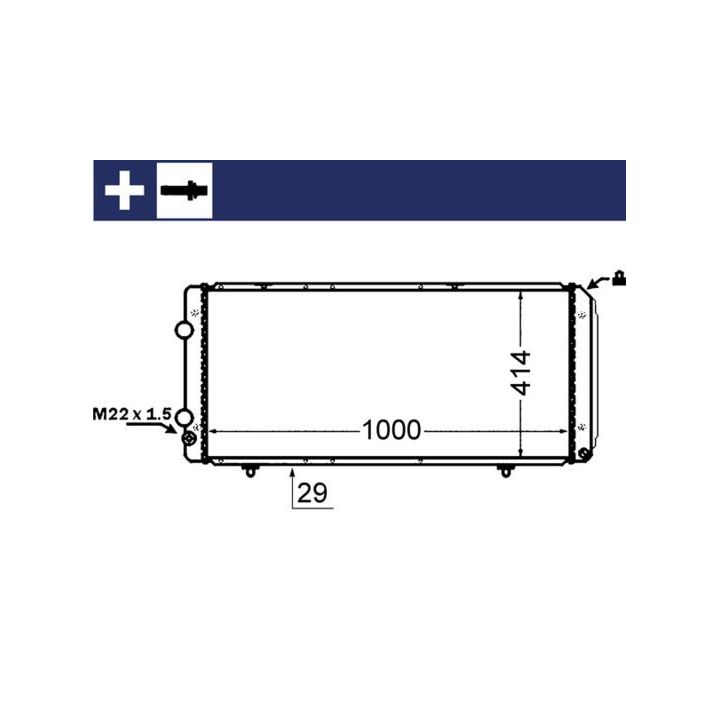 Radiatorius, variklio aušinimas MAHLE CR 1430 000S