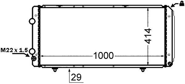 Radiatorius, variklio aušinimas MAHLE CR 1430 000S