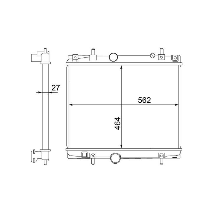 Radiatorius, variklio aušinimas MAHLE CR 1437 000S