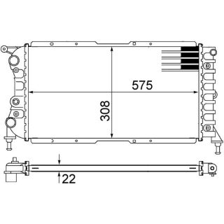 Radiatorius, variklio aušinimas MAHLE CR 1441 000S