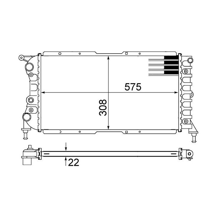 Radiatorius, variklio aušinimas MAHLE CR 1441 000S