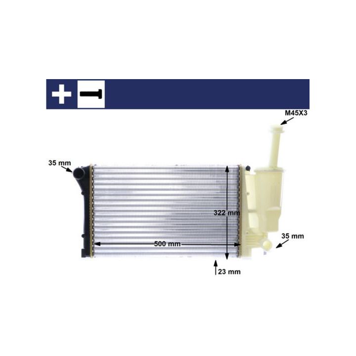 Radiatorius, variklio aušinimas MAHLE CR 1451 000S