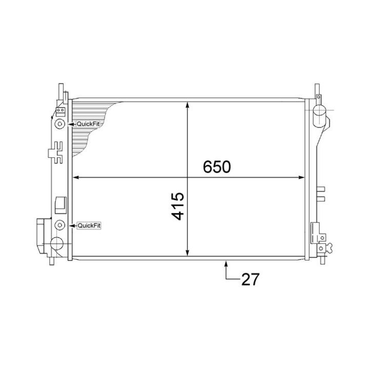 Radiatorius, variklio aušinimas MAHLE CR 1497 000S