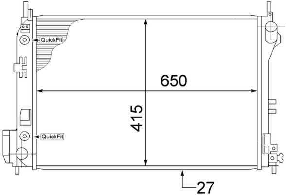 Radiatorius, variklio aušinimas MAHLE CR 1497 000S