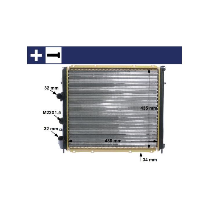 Radiatorius, variklio aušinimas MAHLE CR 1502 000S