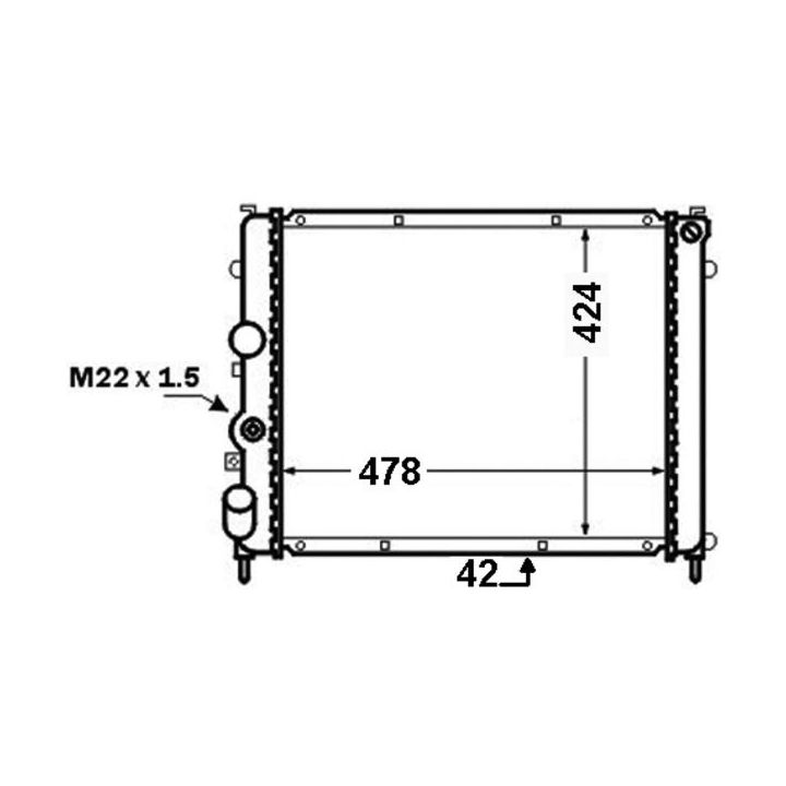 Radiatorius, variklio aušinimas MAHLE CR 1502 000S