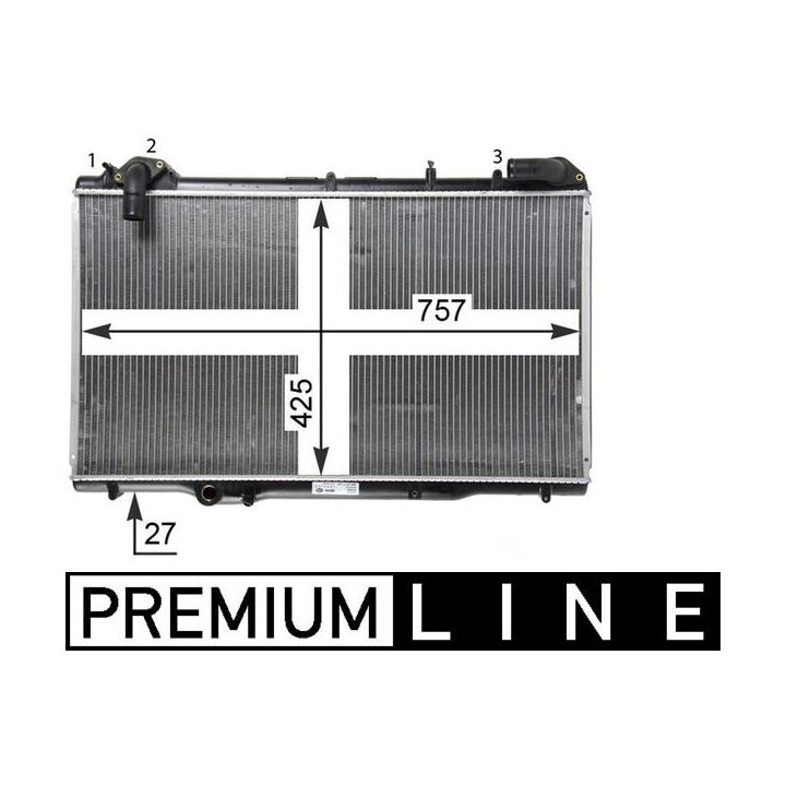 Radiatorius, variklio aušinimas MAHLE CR 1503 000P