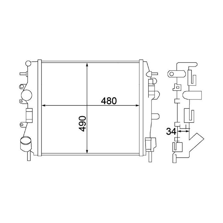 Radiatorius, variklio aušinimas MAHLE CR 1507 000P