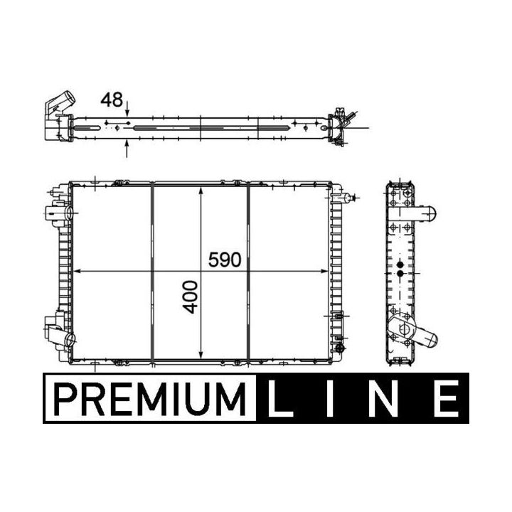 Radiatorius, variklio aušinimas MAHLE CR 151 000P