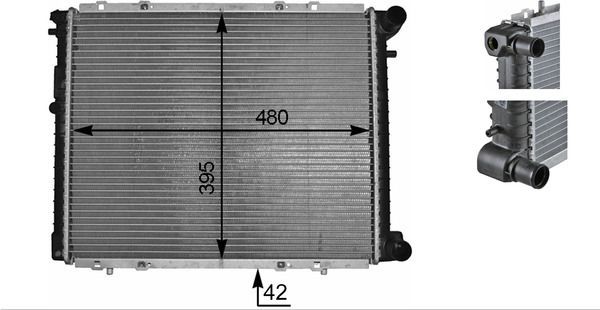 Radiatorius, variklio aušinimas MAHLE CR 152 000P