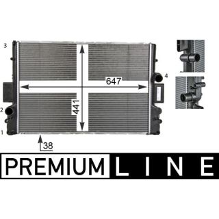 Radiatorius, variklio aušinimas MAHLE CR 1551 000P