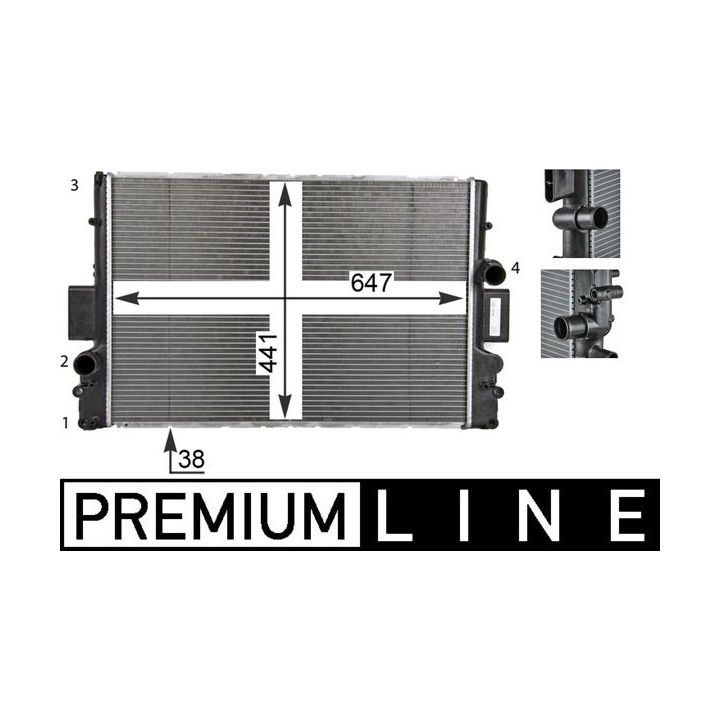 Radiatorius, variklio aušinimas MAHLE CR 1551 000P