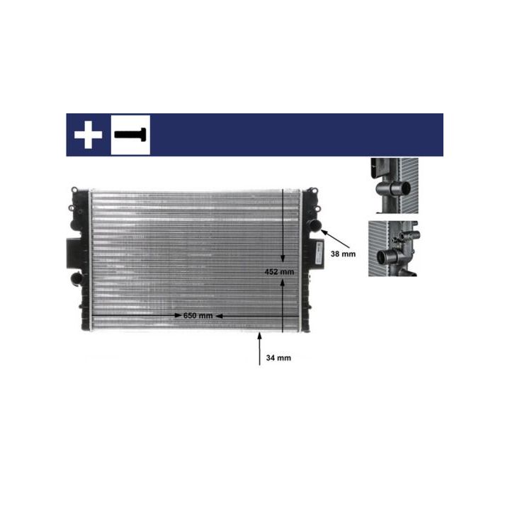 Radiatorius, variklio aušinimas MAHLE CR 1551 000S