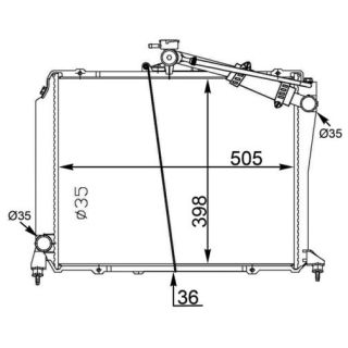 Radiatorius, variklio aušinimas MAHLE CR 1572 000S