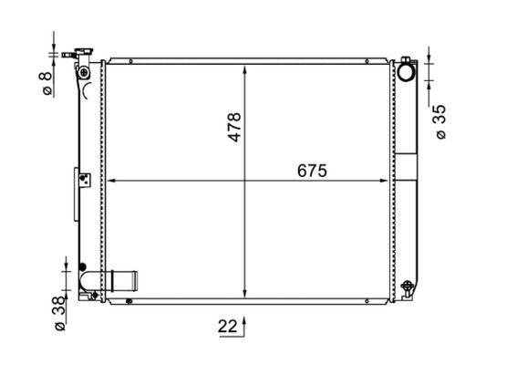 Radiatorius, variklio aušinimas MAHLE CR 1578 000S