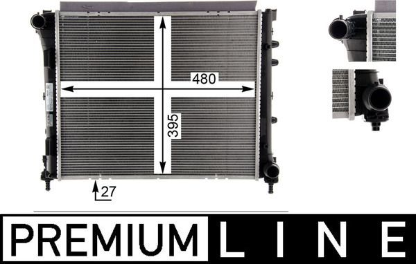 Radiatorius, variklio aušinimas MAHLE CR 1586 000P
