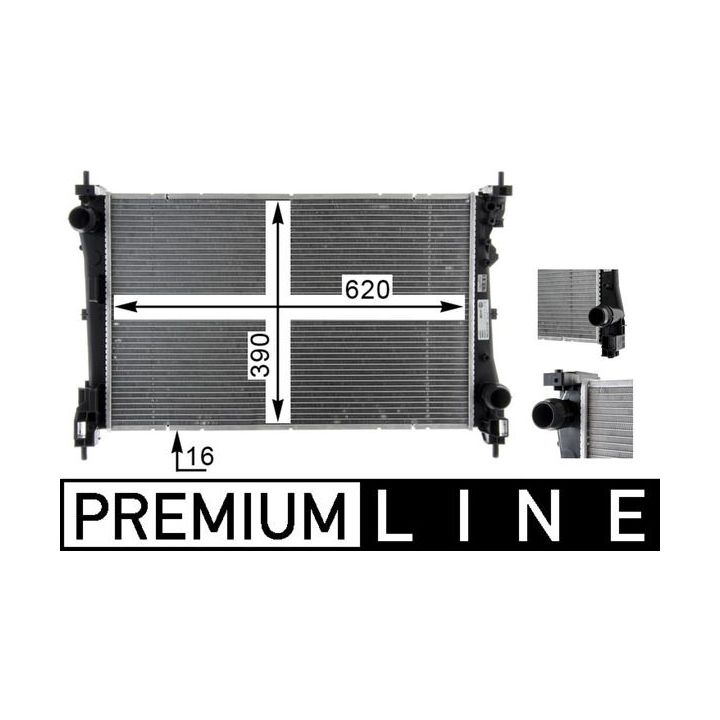 Radiatorius, variklio aušinimas MAHLE CR 1588 000P