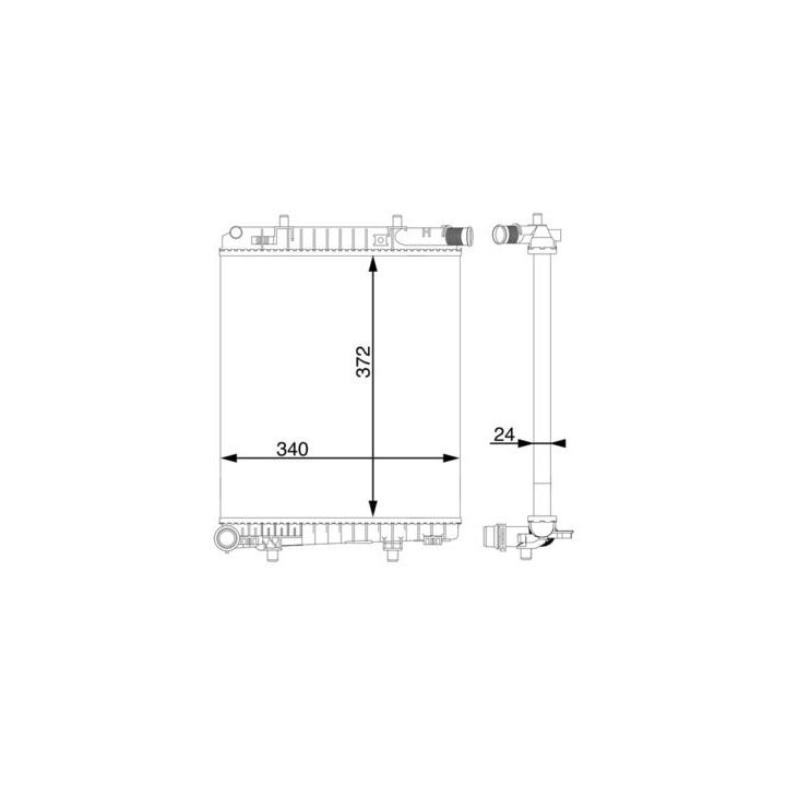 Radiatorius, variklio aušinimas MAHLE CR 1591 000S