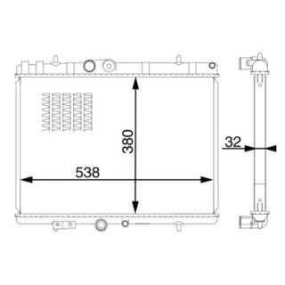Radiatorius, variklio aušinimas MAHLE CR 1599 000S