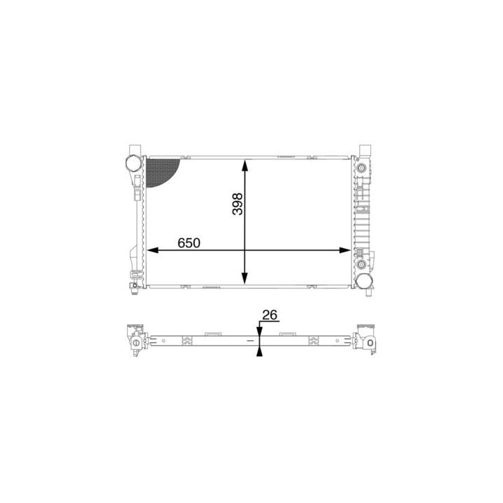 Radiatorius, variklio aušinimas MAHLE CR 1604 000S