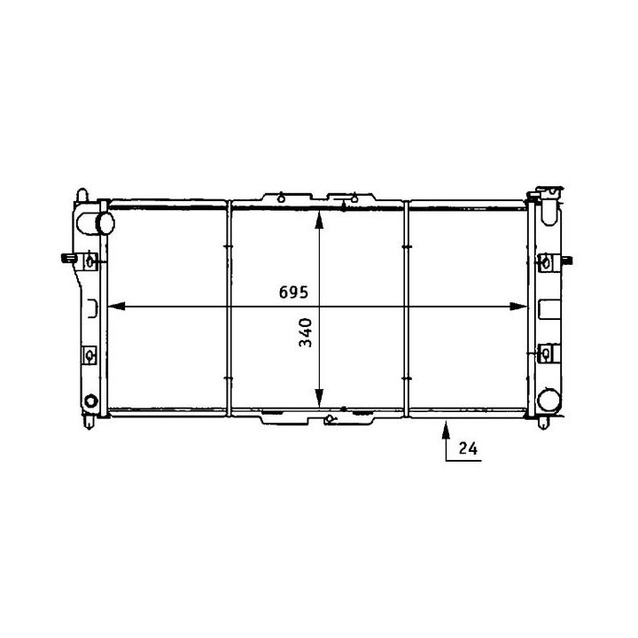 Radiatorius, variklio aušinimas MAHLE CR 161 000S