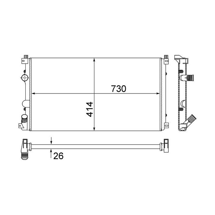 Radiatorius, variklio aušinimas MAHLE CR 1683 000S