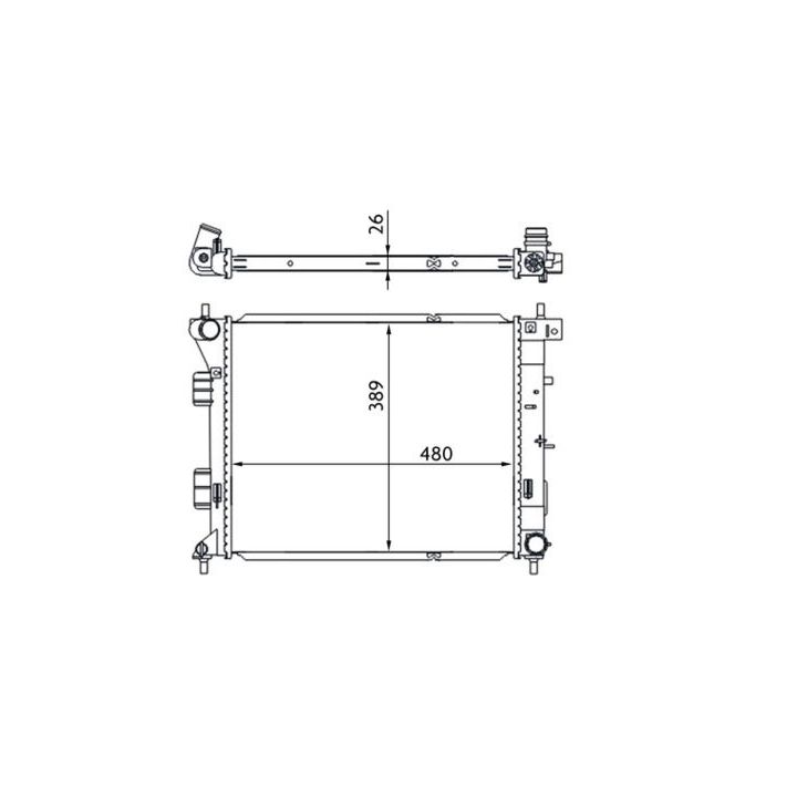 Radiatorius, variklio aušinimas MAHLE CR 1693 000S