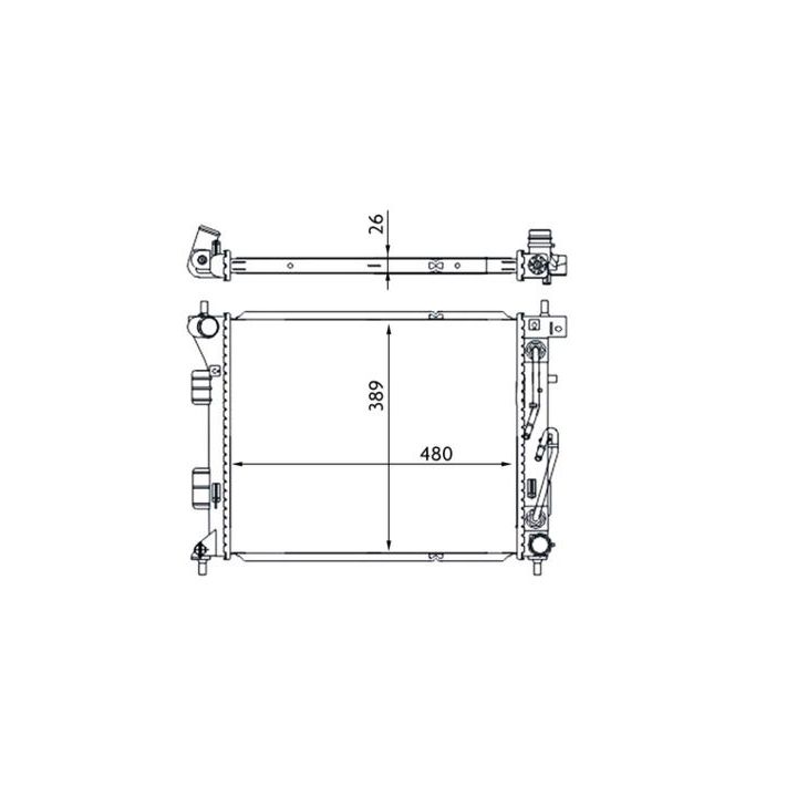 Radiatorius, variklio aušinimas MAHLE CR 1694 000S