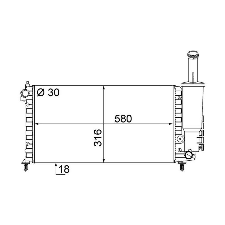 Radiatorius, variklio aušinimas MAHLE CR 1745 000S