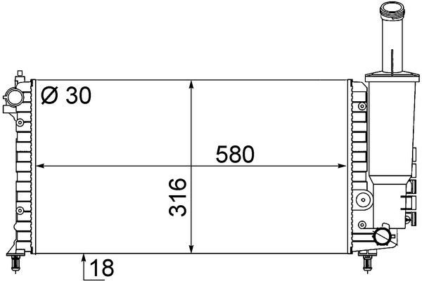 Radiatorius, variklio aušinimas MAHLE CR 1745 000S