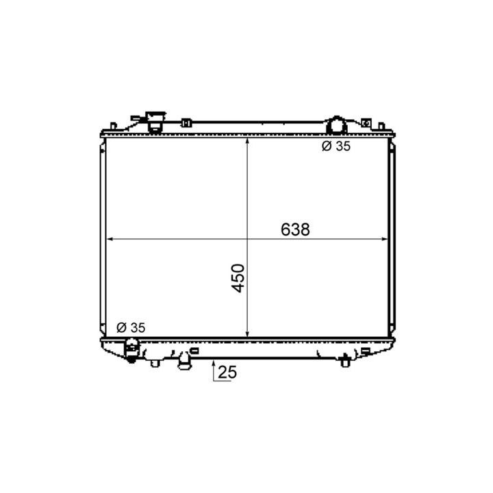 Radiatorius, variklio aušinimas MAHLE CR 1746 000S