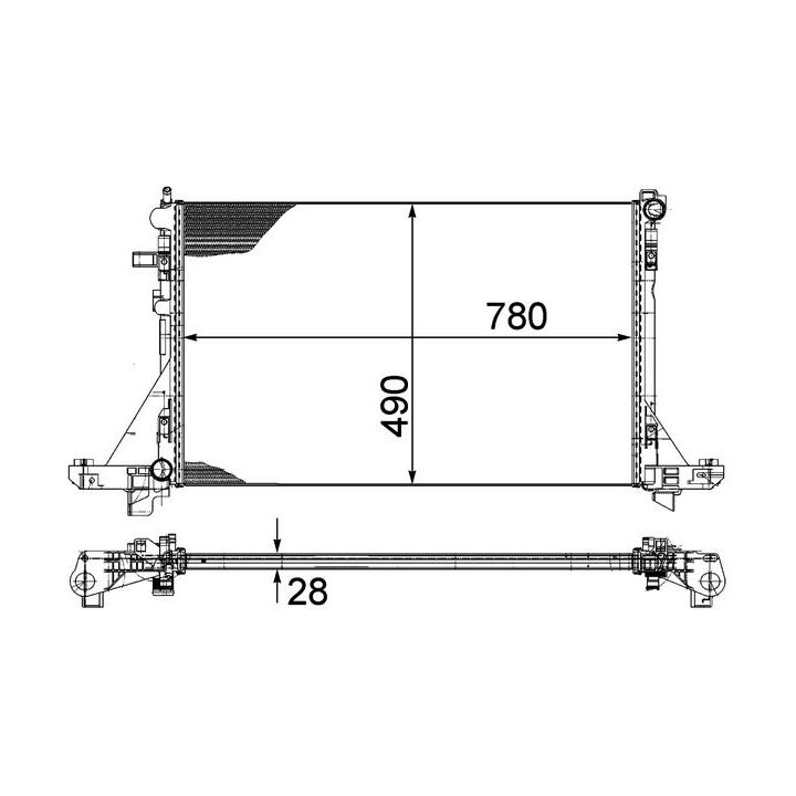Radiatorius, variklio aušinimas MAHLE CR 1770 000P