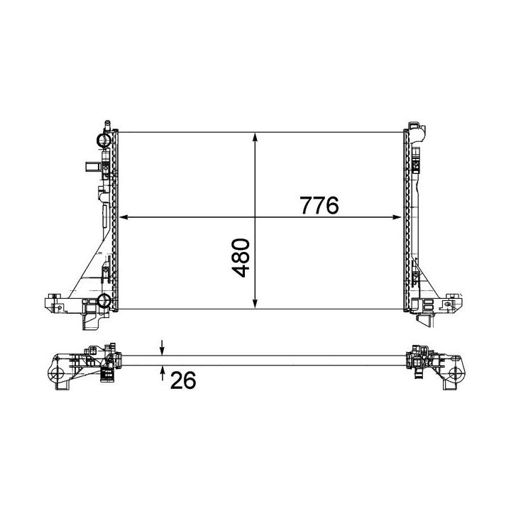 Radiatorius, variklio aušinimas MAHLE CR 1771 000P