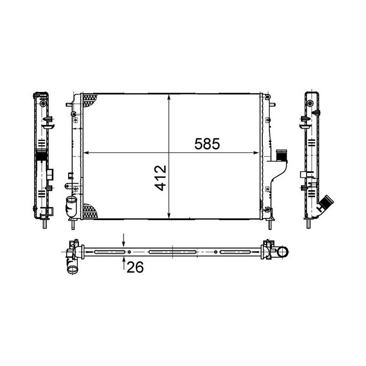 Radiatorius, variklio aušinimas MAHLE CR 1790 000S