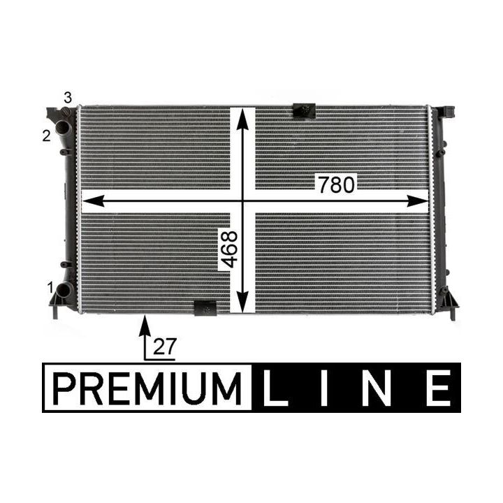 Radiatorius, variklio aušinimas MAHLE CR 18 000P