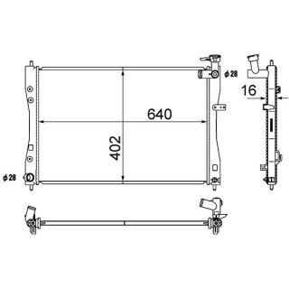 Radiatorius, variklio aušinimas MAHLE CR 1879 000S