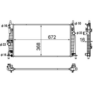 Radiatorius, variklio aušinimas MAHLE CR 1886 000S