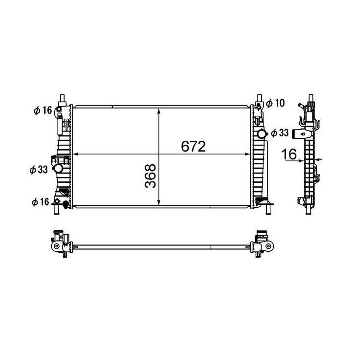 Radiatorius, variklio aušinimas MAHLE CR 1886 000S